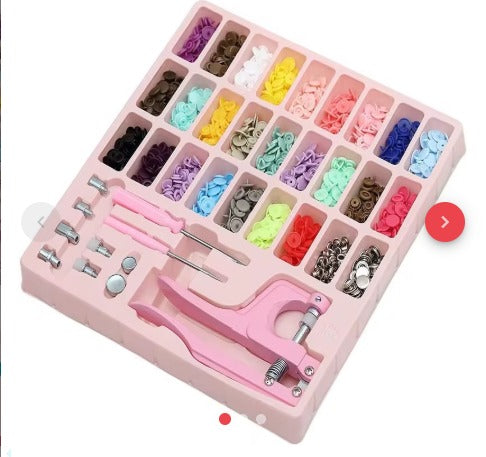 Kit de botones a presión con pinza y organizador